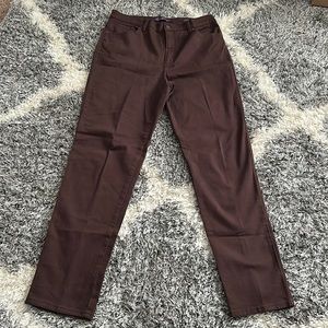 GLORIA VANDERBILT DARK BROWN AMANDA STRETCH JEAN SIZE 12 LONG